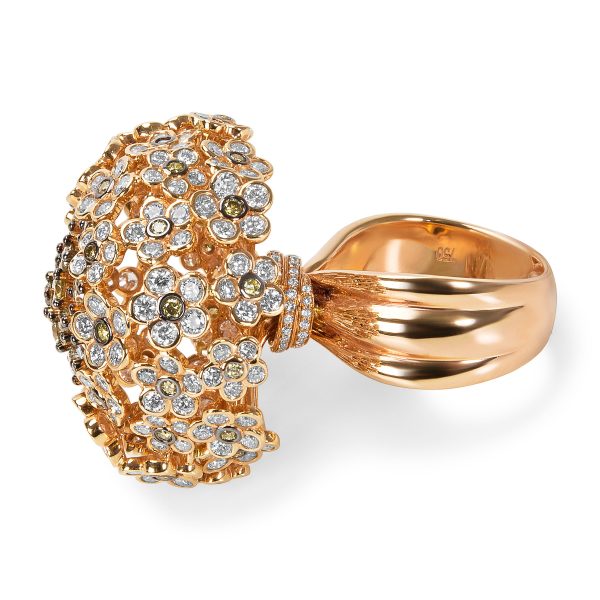 044357 sv BRAND NEW Diamond Flowers Fashion Ring in 18k Rose Gold 703 CTW