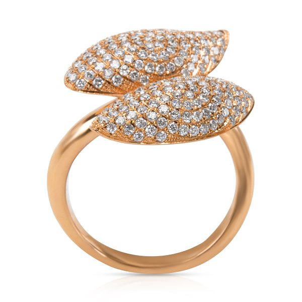 061945 pv e0b93ef6 a86d 41a4 bc84 a505b3e8557e BRAND NEW Diamond Pave Leaves Cocktail Ring in 18k Rose Gold 105 CTW