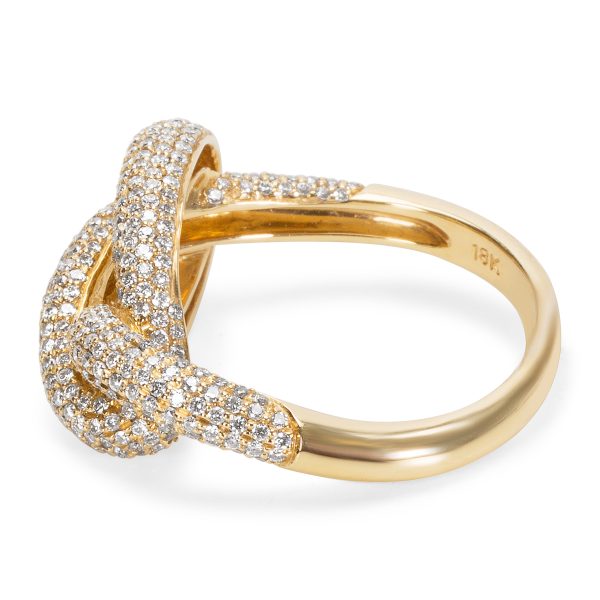 061946 sv fe033918 7e8c 4d22 817b 1191a50ecf95 BRAND NEW Diamond Pave Knot Fashion Ring in 18k Yellow Gold 130 CTW