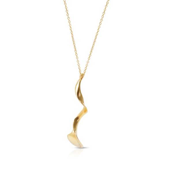 079557 fv Tiffany Co Frank Gehry Orchid Pendant Necklace in 18K Yellow Gold