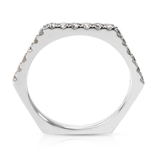 079664 pv bba99ef1 8269 4a1e 9f01 996460be0245 18k White Gold 035 Ctw Hexagon Shaped Diamond RingBand