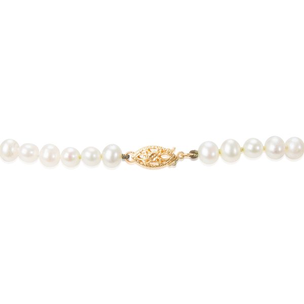 079740 clasp Pearl Necklace in 14K Yellow Gold