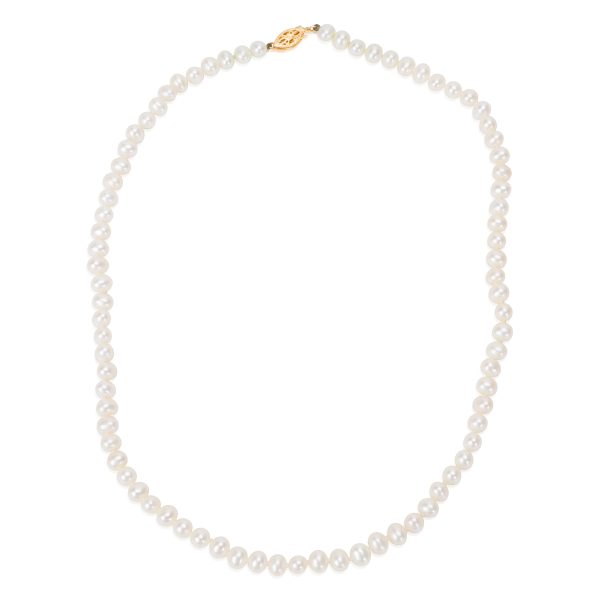 079740 pv Pearl Necklace in 14K Yellow Gold