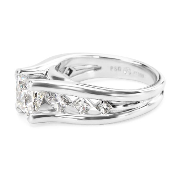 081169 sv 5c791486 034f 49d9 9b17 8946befdcd22 AGS Certified Princess Diamond Engagement Ring in Platinum G VS2 237ctw