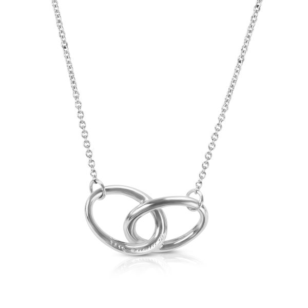 082121 bv Tiffany Co Elsa Peretti Interlocking Ovals Necklace in Sterling Silver