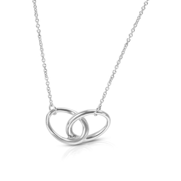 082121 fv Tiffany Co Elsa Peretti Interlocking Ovals Necklace in Sterling Silver