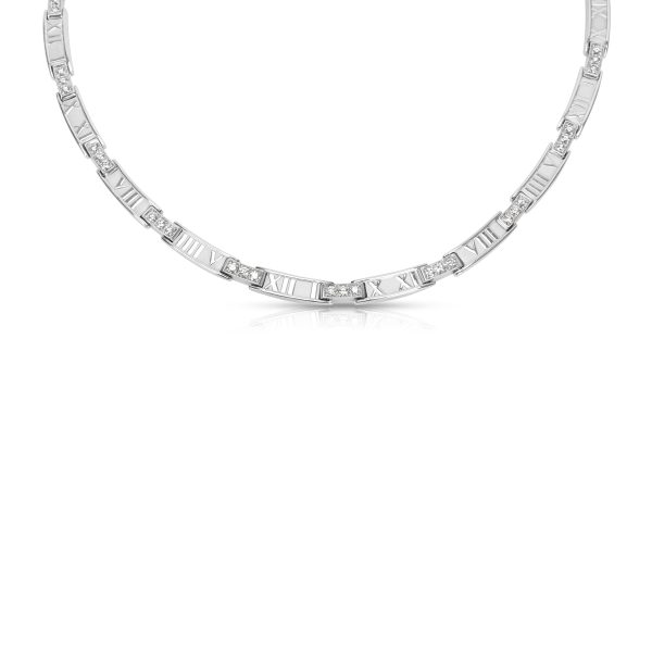 086419 fv d8872857 e16b 4d2c 893e ef4c82425753 Tiffany Co Atlas Collar Diamond Necklace in 18Kt White Gold 150ctw