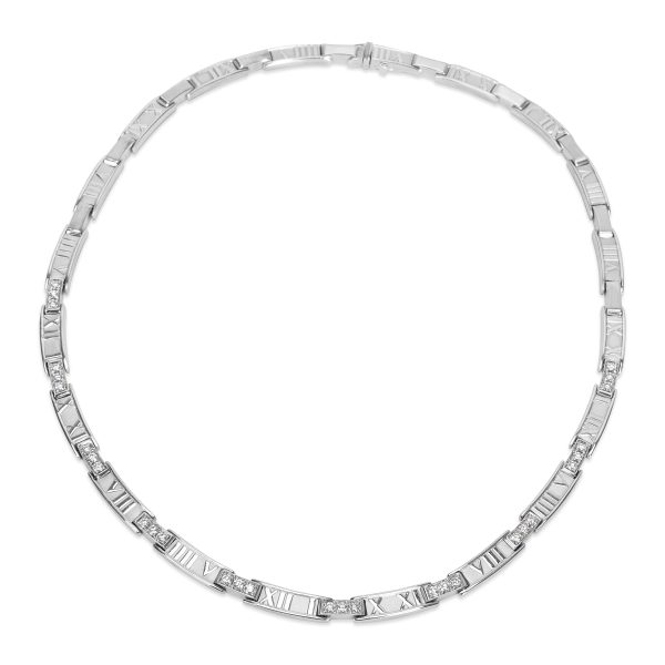 086419 pv b52f402b b42a 4ab3 8ceb fd2185c9dc3d Tiffany Co Atlas Collar Diamond Necklace in 18Kt White Gold 150ctw