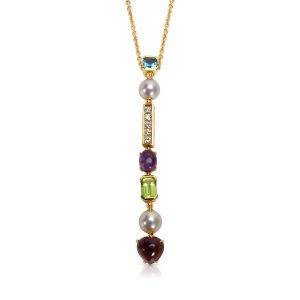 086436 fv 2e730c0e 0166 413e a3dd 682084a6496b Bulgari Allegra Drop Necklace with Diamonds Multi Colored Gemstones 035ctw