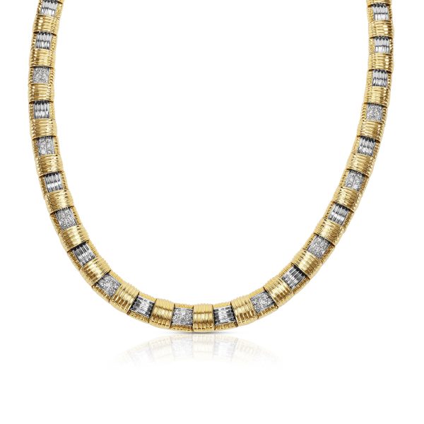 086893 fv Roberto Coin Appassionata Necklace in 18KT Two Tone Gold 135 ctw