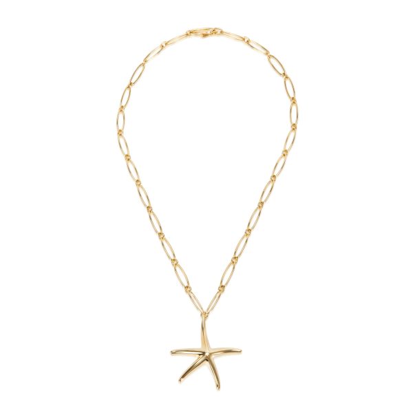 088799 pv 8579b397 b5f8 46fb 91ed 4f4b97810d9c Tiffany Co Elsa Peretti Star Fish Necklace in 18K Gold