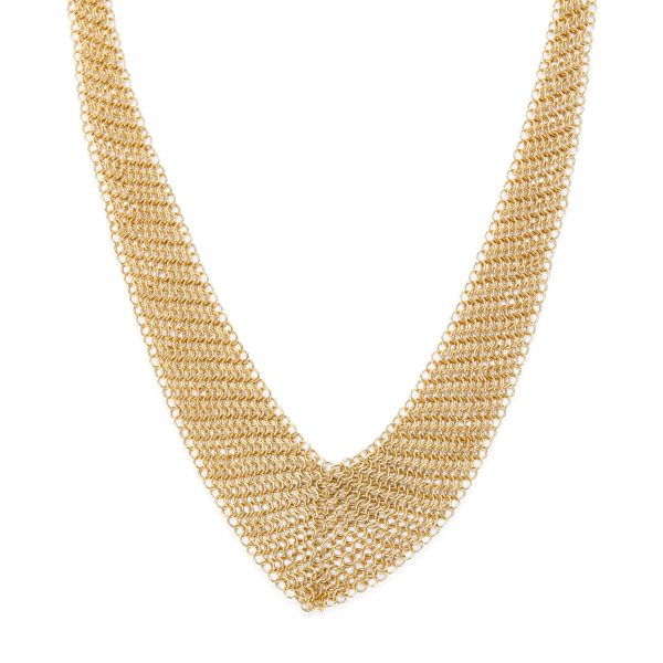 089740 fv Tiffany Co Mesh Necklace in 18KT Yellow Gold