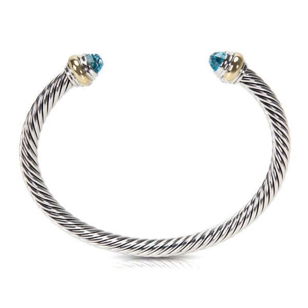 089947 pv 98374e91 9d28 49db ab80 678a210dad2f David Yurman Cable Classic Bracelet with Blue Topaz and 14K Gold 5mm