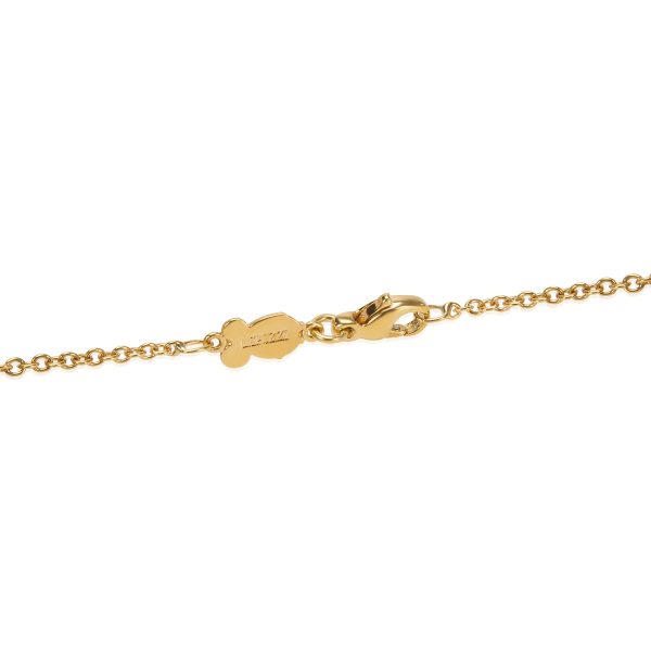 091553 clasp Lepozzi Pave Diamond Fish Necklace In 18k Yellow Gold 073 ctw