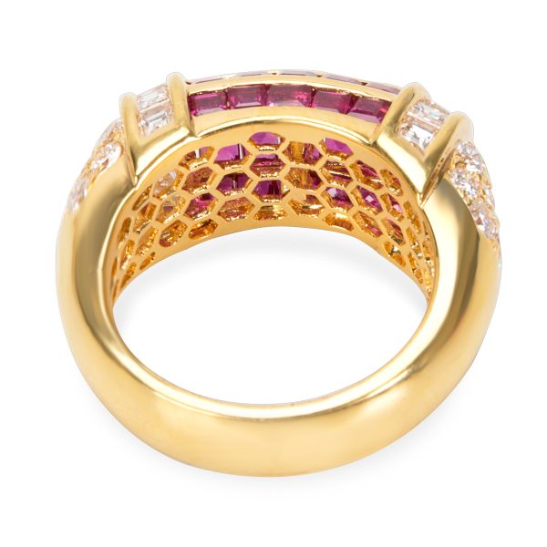 091558 bv 5423a90b 8f41 4a82 958a 7e84d1507bc4 Baguette Diamond Channel Set Ruby Band in 18KT Yellow Gold 440 ctw