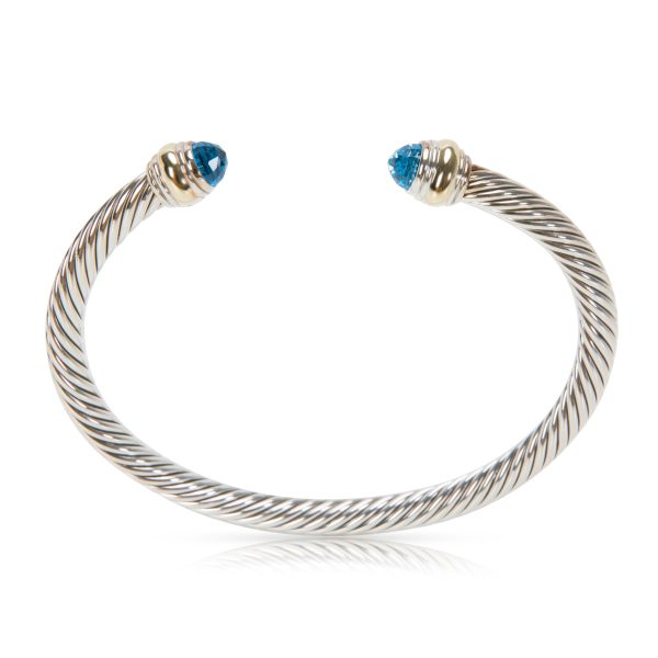 092383 pv d3307de8 8eb3 4f26 99b3 17aca4ba42cb David Yurman Cable Blue Topaz Bracelet in Sterling Silver 14K Yellow Gold