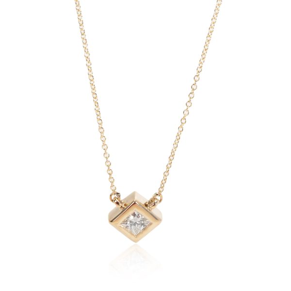 092857 fv 13f65809 9d0d 444a b690 e616b3e019e0 GIA Certified Princess Cut Solitaire Necklace in 14K Yellow Gold 047 ct