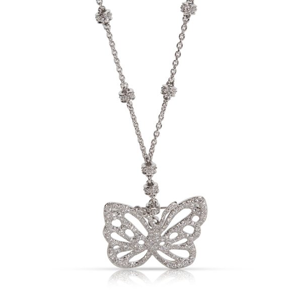 094516 fv Tiffany Co Angela Cummings Diamond Butterfly PendantBrooch in 18K White Gold