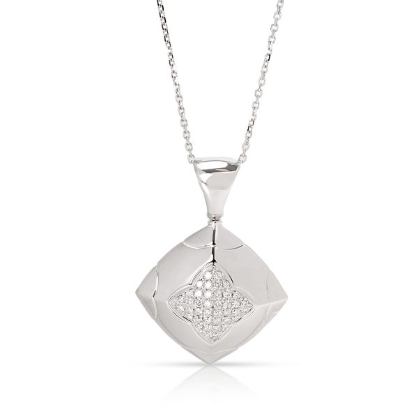 095010 fv b9ee9846 48a3 4c8a 9a0d 7873e8560b8b BVLGARI Piramide Diamond Pendant in 18K White Gold