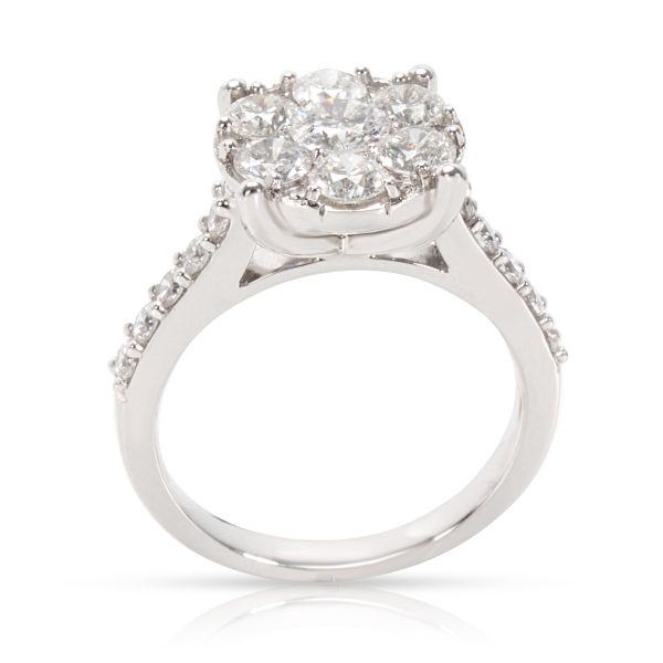 095025 pv ac2e48fd 1453 41e9 8e32 b720b707c06d 14KT White Gold Diamond Cluster Engagement Ring in 14KT White Gold 200 CTW