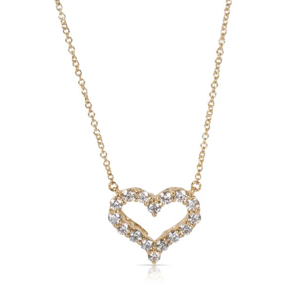 095180 fv 0b0e9eb0 fc86 4d50 be31 5bcb764f7538 Tiffany Co Diamond Heart Pendant in 18K Yellow Gold 064 CTW