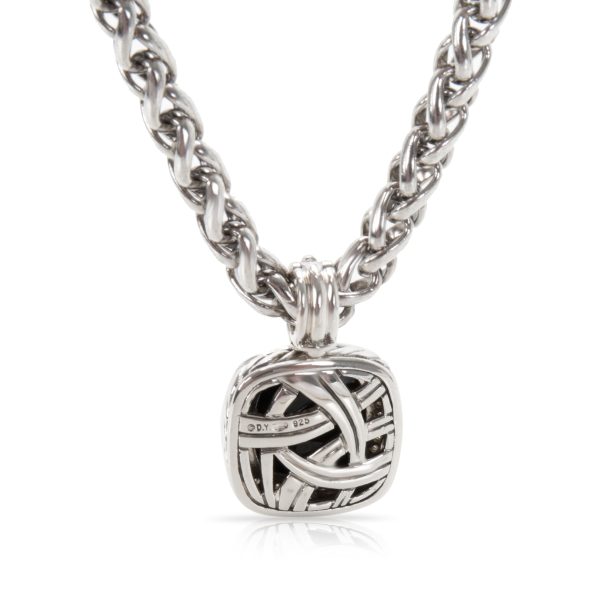 095686 bv David Yurman Albion Onyx Diamond Pendant in Sterling Silver