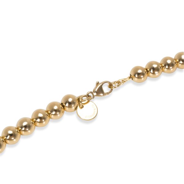 095910 clasp Tiffany Co Ball Bead Necklace in 18K Yellow Gold