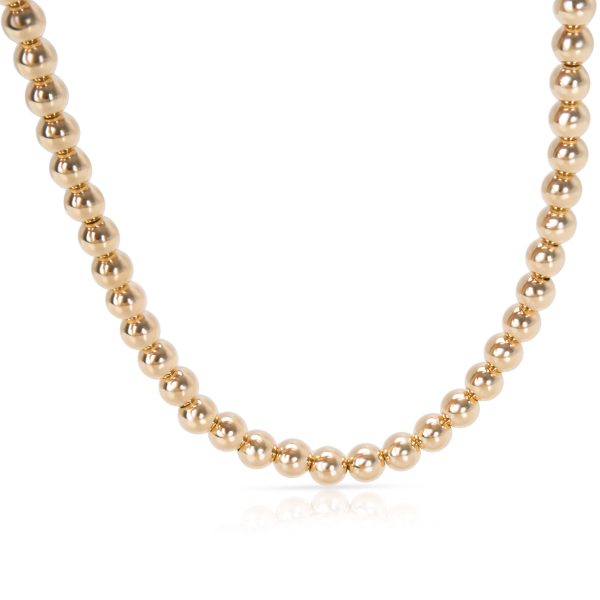 095910 fv Tiffany Co Ball Bead Necklace in 18K Yellow Gold