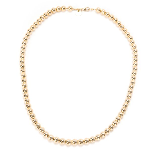 095910 pv Tiffany Co Ball Bead Necklace in 18K Yellow Gold