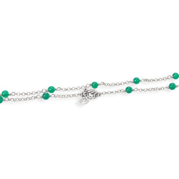 095922 clasp b6c5b510 c0d0 4f3b b552 7089f62e5cc7 David Yurman Green Onyx Bead Sautoir in Sterling Silver