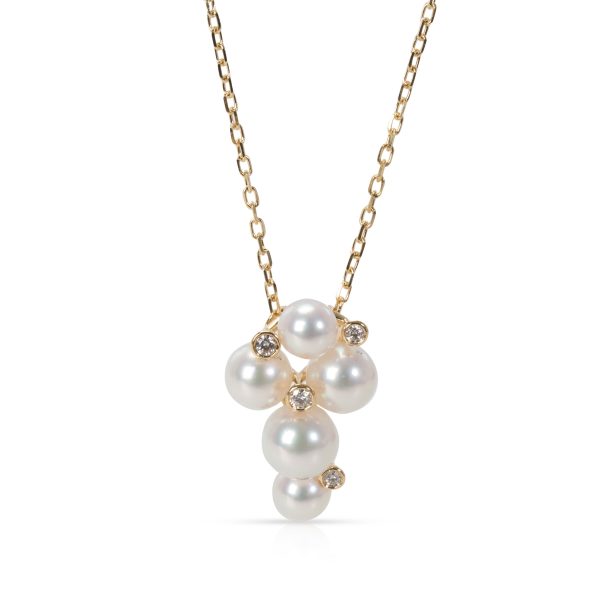 096270 fv fdad4bc3 ae63 4ec9 a09f 3de69f5c6c42 Mikimoto Pearl Diamond Bubble Necklace in 18K Yellow Gold