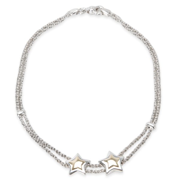 096317 pv Tiffany Co Vintage Sliding Stars Multi Strand Necklace Sterling Silver Gold