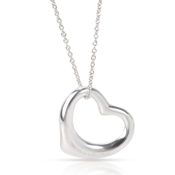 096542 bv Tiffany Co Elsa Peretti Open Heart Pendant in Sterling Silver