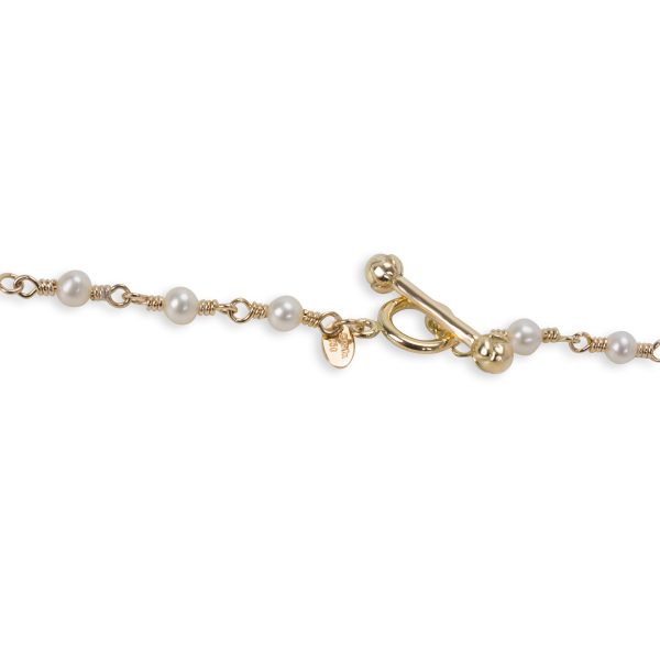 096579 clasp Tiffany Co Pearl Necklace in 18k Yellow Gold