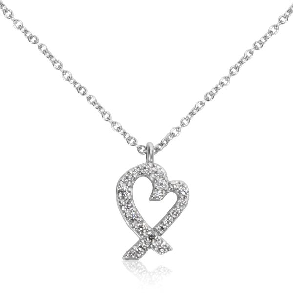 096593 fv 298107b5 b5a1 4b8d 8c25 b0808703764f Tiffany Co Paloma Picasso Diamond Loving Heart Pendant in 18K White Gold