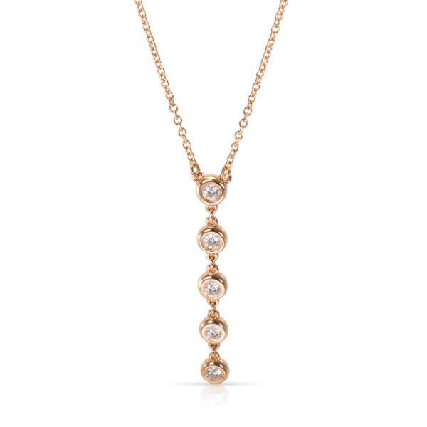 096594 fv 3643cb27 afef 4d40 b9ac bcb14abf33b5 Tiffany Co Elsa Peretti Diamonds by the Yard Necklace in 18K Rose Gold