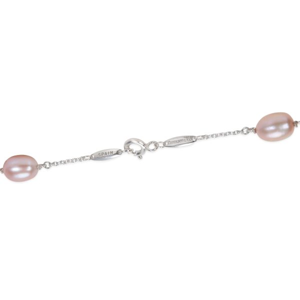 097201 clasp Tiffany Co Pink Pearl by the Yard Necklace in Sterling Silver