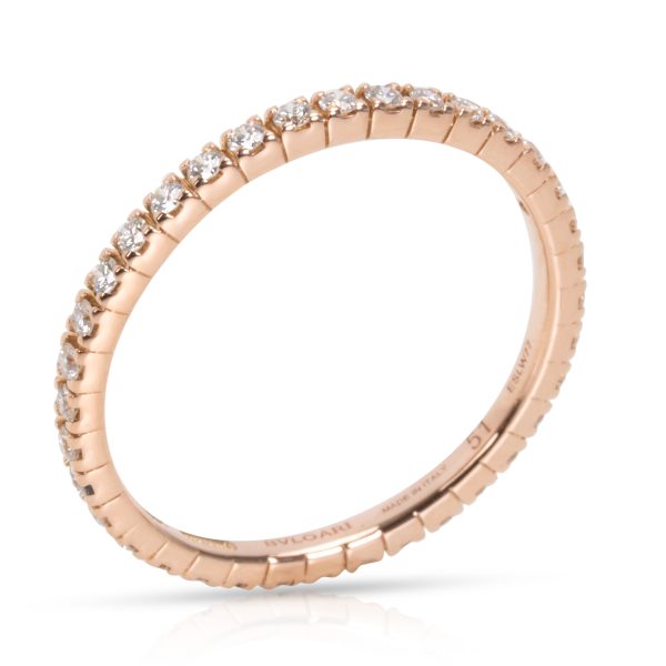 097207 pv Bvlgari Diamond Eternity Band in 18K Rose Gold 035 CTW