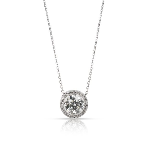 097579 fv c0f040e7 71f7 4762 86cd 45618e0abc41 Halo Diamond Necklace in 14KT White Gold F G I1I2 112 CTW