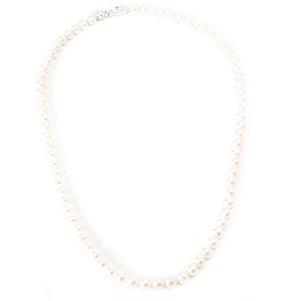 097819 pv Tiffany Co Pearl Necklace in Sterling Silver