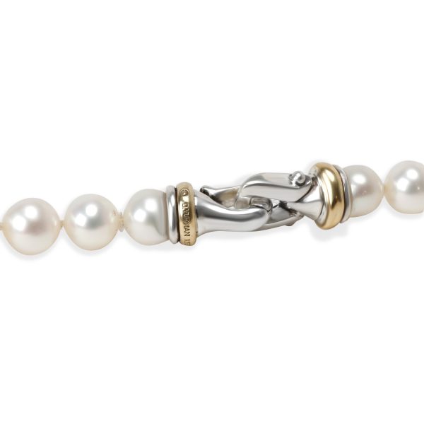 097857 clasp David Yurman Pearl Necklace in 18K Yellow GoldSterling Silver