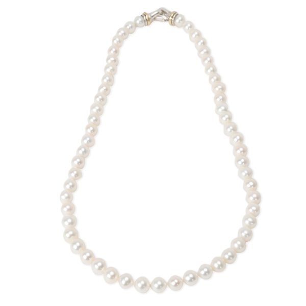 097857 pv David Yurman Pearl Necklace in 18K Yellow GoldSterling Silver