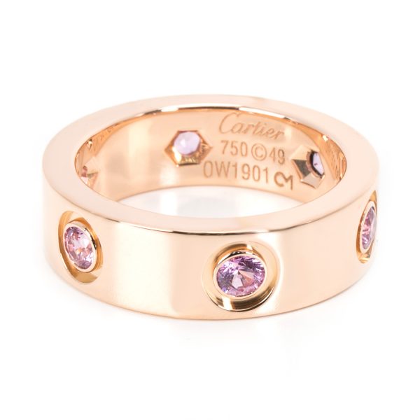 Rings Cartier Love Pink Sapphire Ring in 18K Pink Gold