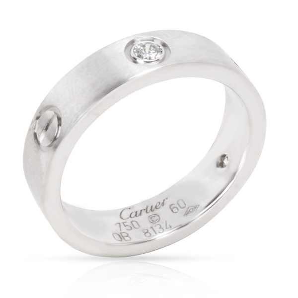 Cartier Cartier Love Diamond Ring in 18K White Gold Size 60