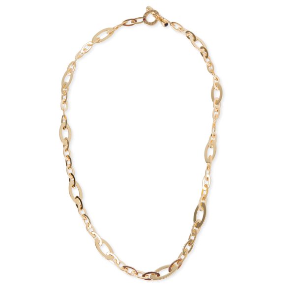 098100 pv Roberto Coin Chic Shine Oval Link Necklace in 18K Yellow Gold