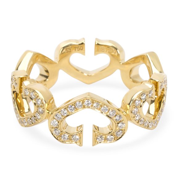 Ring Yellow Gold Cartier C Hearts of Cartier Diamond Ring in 18K Yellow Gold 050 CTW