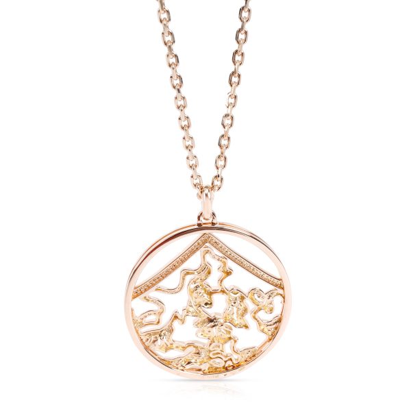 098460 bv f3a17752 70a2 46f9 baf6 abc31374d7be Repossi Pave Diamond Circle Pendant in 18K Rose Gold 29 Ctw on a Chain