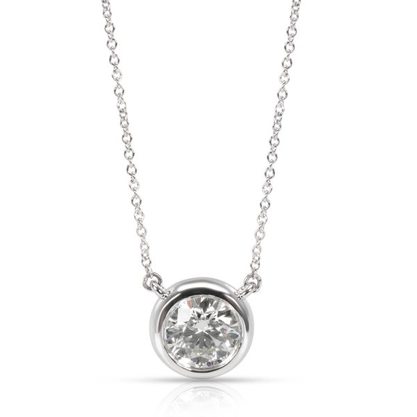 098509 fv 1ff49784 45f1 4a17 9c26 fdc6db0db526 Bezel Set Solitaire Diamond Necklace in 14KT White Gold I I1 093 CTW