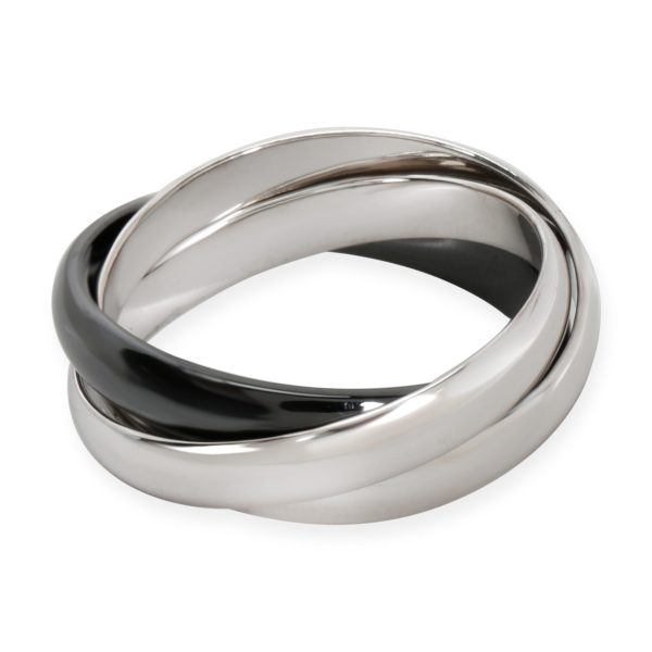 Ring White Gold Cartier Ceramic Trinity Ring in 18K White Gold