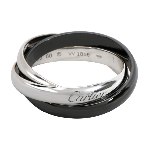 Rings Cartier Ceramic Trinity Ring in 18K White Gold